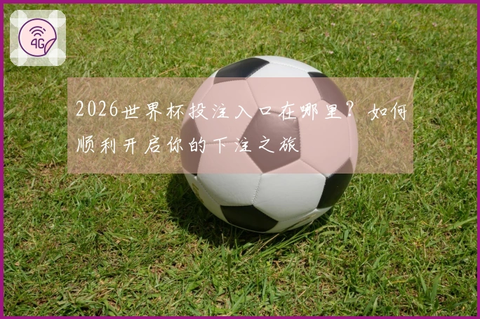 2026世界杯投注入口在哪里？如何顺利开启你的下注之旅